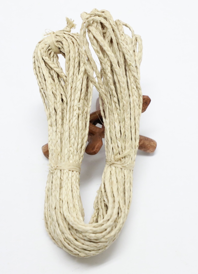 Braided raffia rope